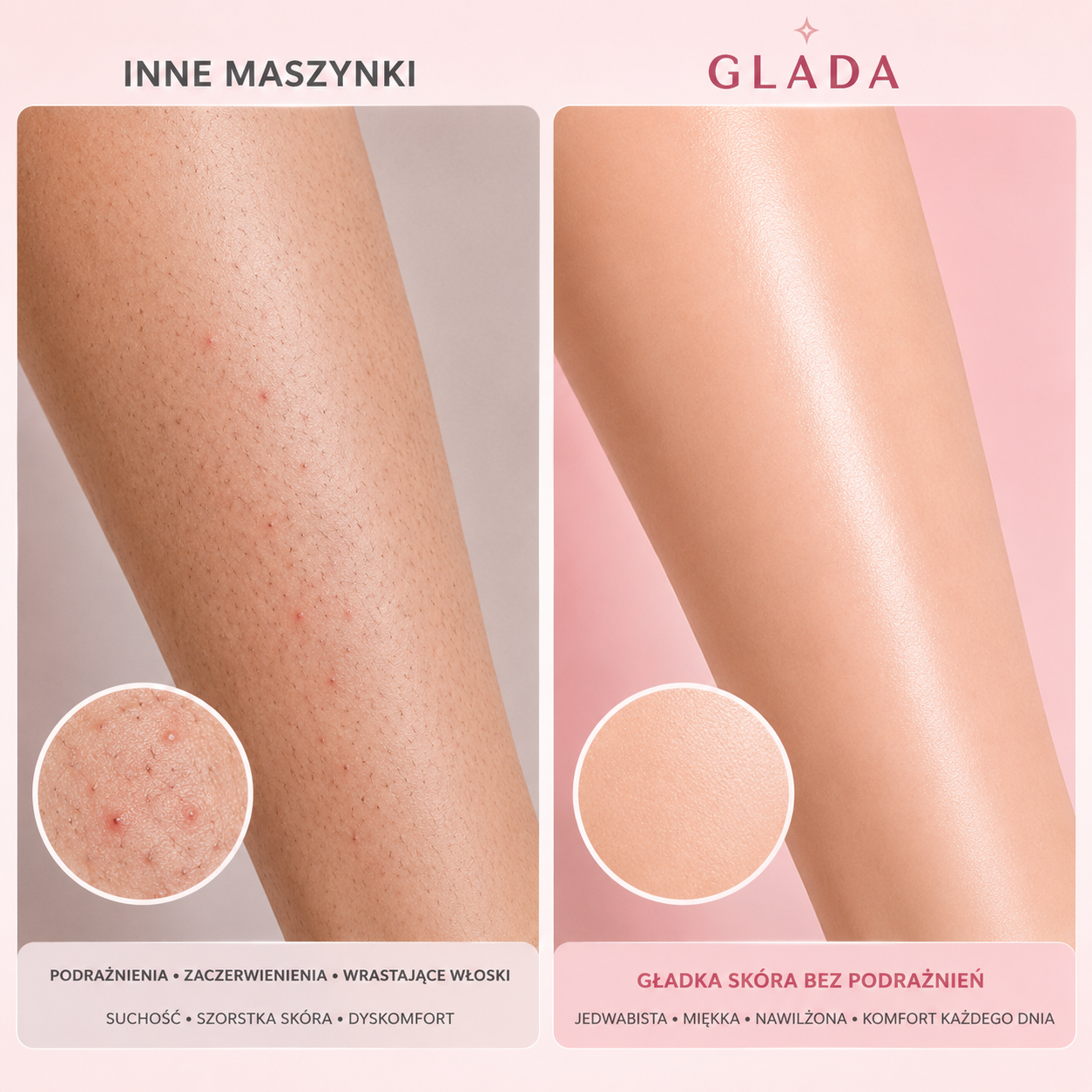 GLADA™ – Golarka dla kobiet 2w1