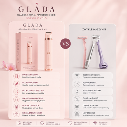 GLADA™ – Golarka dla kobiet 2w1